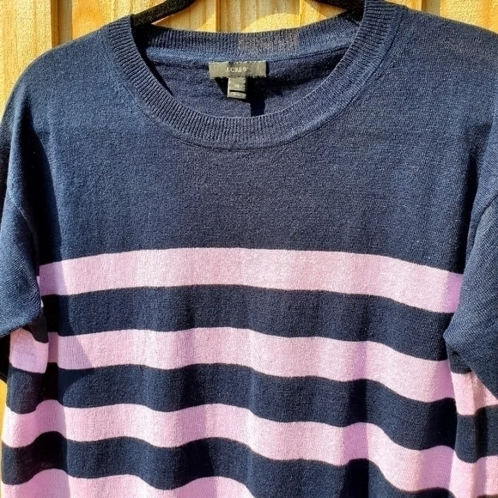 J. Crew Knit‎ Linen Scoop Neckline Sweater Top Size XS